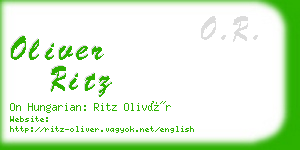 oliver ritz business card